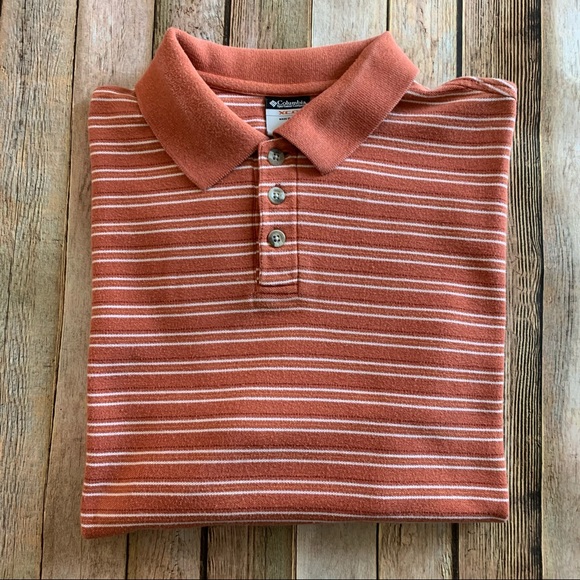 Columbia men’s striped short sleeve polo shirt | size Large - Picture 9 of 10
